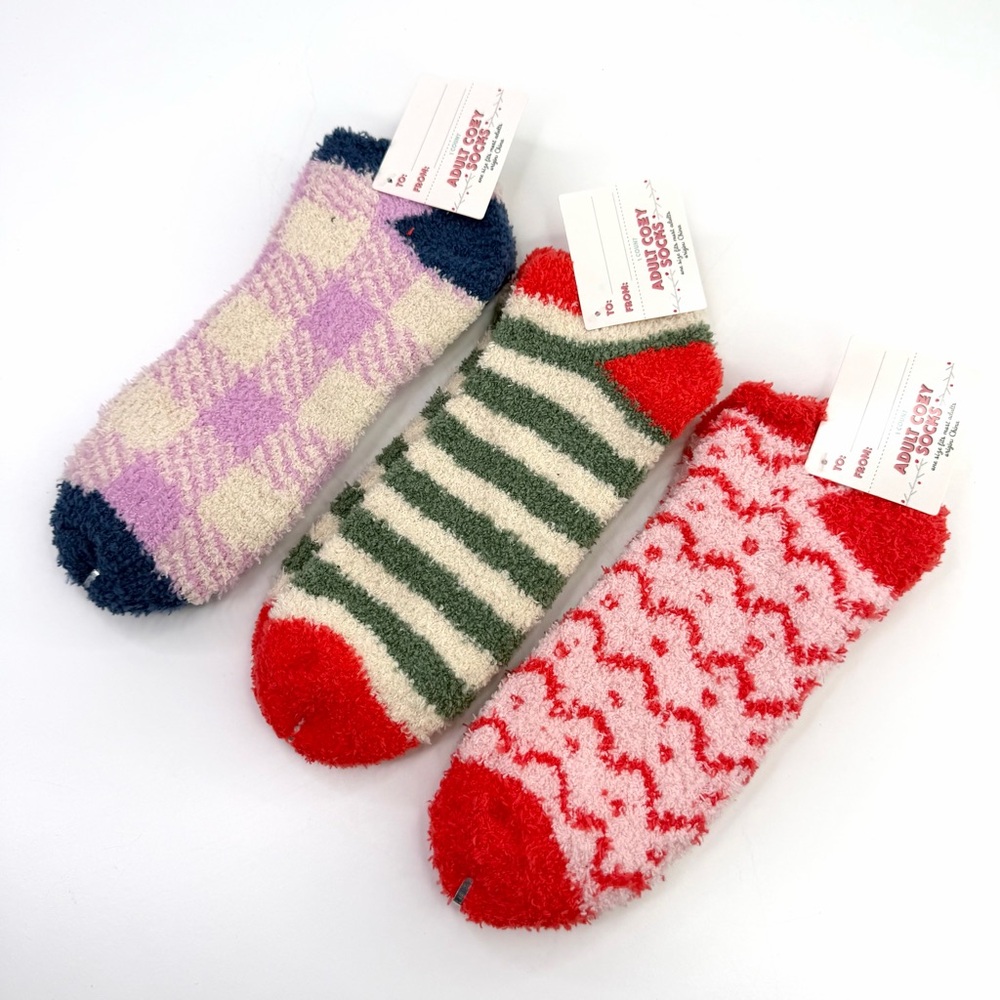Target Holiday Cozy Fuzzy Socks 3 Pair Set